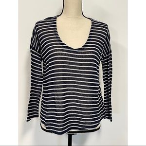 Mudd Lightweight V-Neck Striped Sweater Juniors Size M
